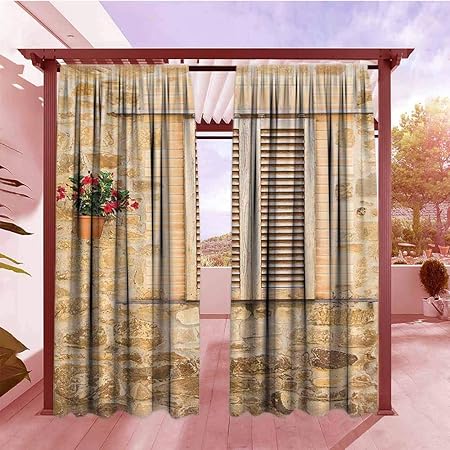 Amazon Com Outdoor Windproof Curtains Tuscan Decor Collection