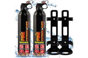 CERMUG Fire Extinguisher for Boat, 2pcs Car Fire Extinguisher with Mount, 4 in 1 Portable A, B, C, K Fire Extinguisher, 620ml Mini Water-Based Fire Extinguisher for Home Kitchen Office