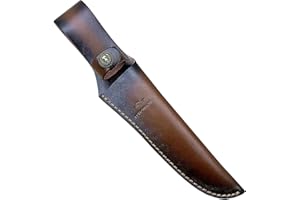 COHOMELARS Fixed Blade Knife Sheath Fits up to 8 Inch Blade,Leather Knife Sheaths Knife Holder Hunting Knife Sheath,Straight Sheath Brown
