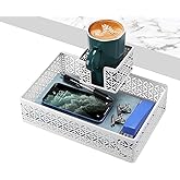 Aurynns Under Desk Drawer Organizer Clip-on Cup Holder Under Desk Storage Drawers Rotated Under Table Drawer for Desk Organizer Clamp Phone Holder Paper Drawer (White)