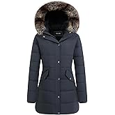 TYBBNY Women's Winter Coat Waterproof Long Insulated Parka with Detachable Hood