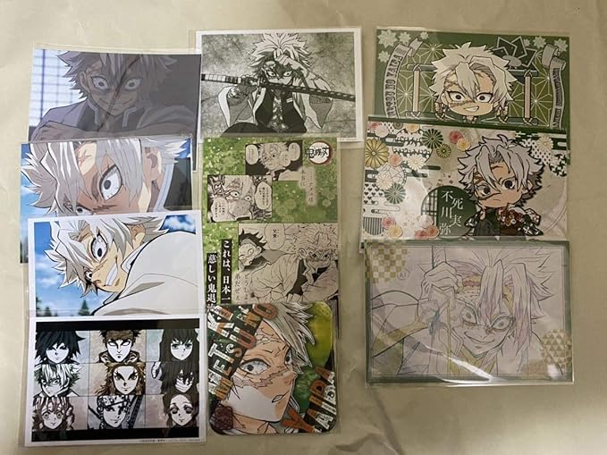 Amazon 鬼滅の刃 不死川実弥 グッズセット 新品未使用 誕生花イラストカード 18巻ポストカード くじブロマイド コースター あみあみ Ufotable おもちゃ ホビー