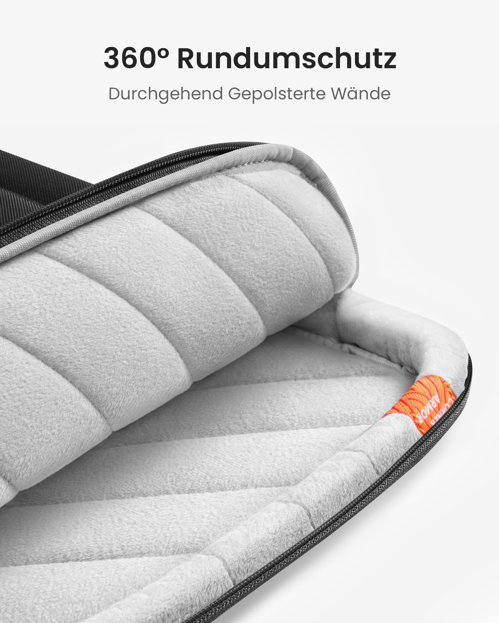 tomtoc 360° Business Laptoptasche für 13 Zoll MacBook Air M5/A3449 2026, M4/A3240 2025, M3/M2/M1, 13" MacBook Neo A18 Pro, 13 Zoll MacBook Pro M2/M1, Spritzwassergeschützt Laptophülle Passt 12,9-13" 4