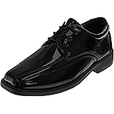 French Toast Boys Dress Shoes - Classic Lace-Up Oxford Casual Dress Formal Shoes - Black (Size 7 Toddler - Size 6 Big Kid)