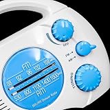 ANCLLO Mini Portable AM FM Shower Radio Waterproof Battery Operated White view 5