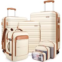 Amazon.com | MIUSSE MAX 7 Piece Luggage Sets with Premium YKK