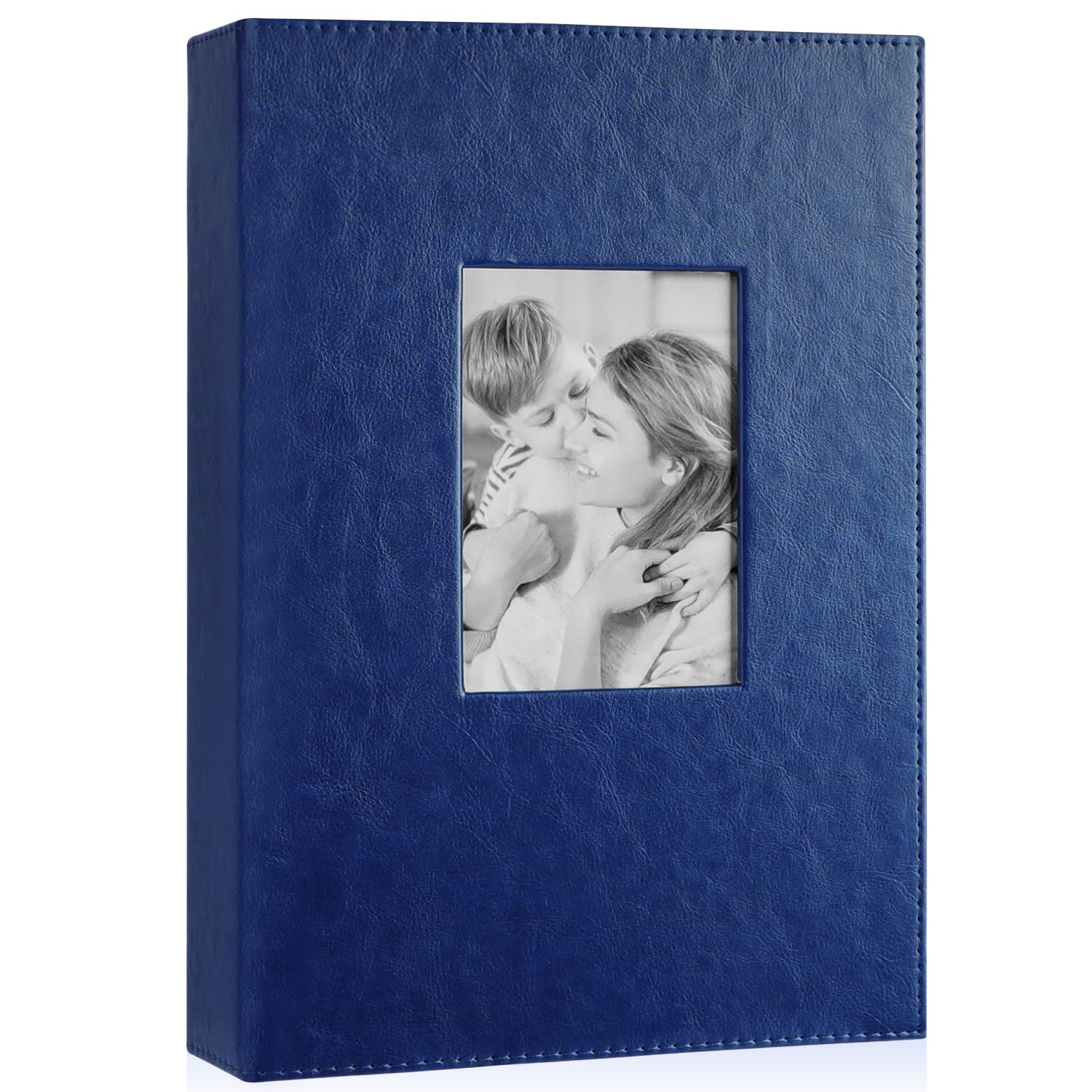 Benjia Photo Album 300 Pockets 6x4 Photos, Extra Large Size Leather Cover Slip in Wedding Family Photo Albums that Holds 300 6x4" / 10x15cm Photos Pictures Blue — image 1