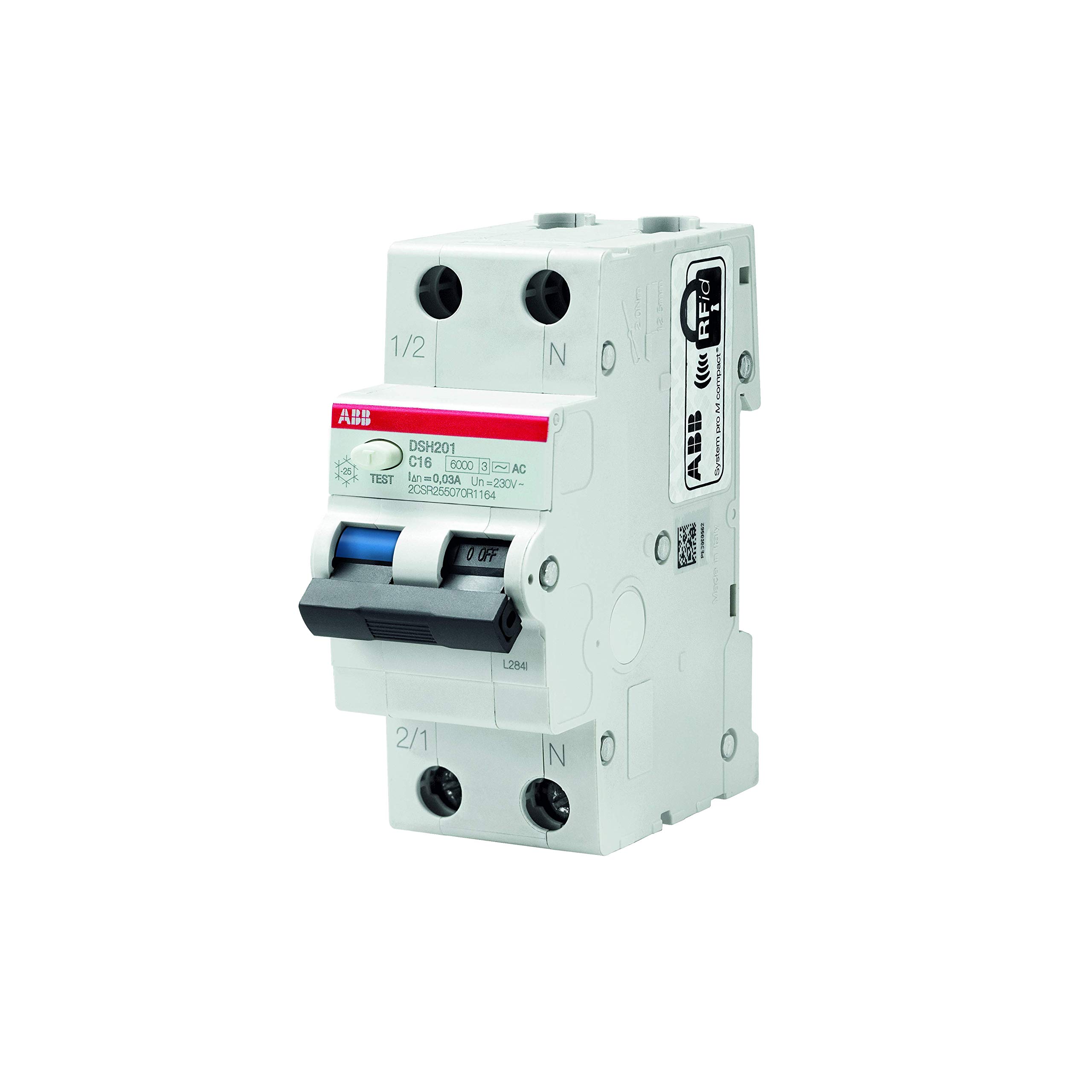 ABB DSH201 C32 Residual Current Circuit Breaker, 32 Amp Current 6 Amp Current (2CSR255170R1324)