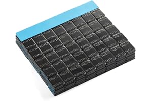 JiiinMiiin Upgraded Wheel Weights 1/4oz, 0.25oz - 240PCS Black Adhesive Stick on Wheel Weights, 60oz/Box, Perfect for Cars/Tr