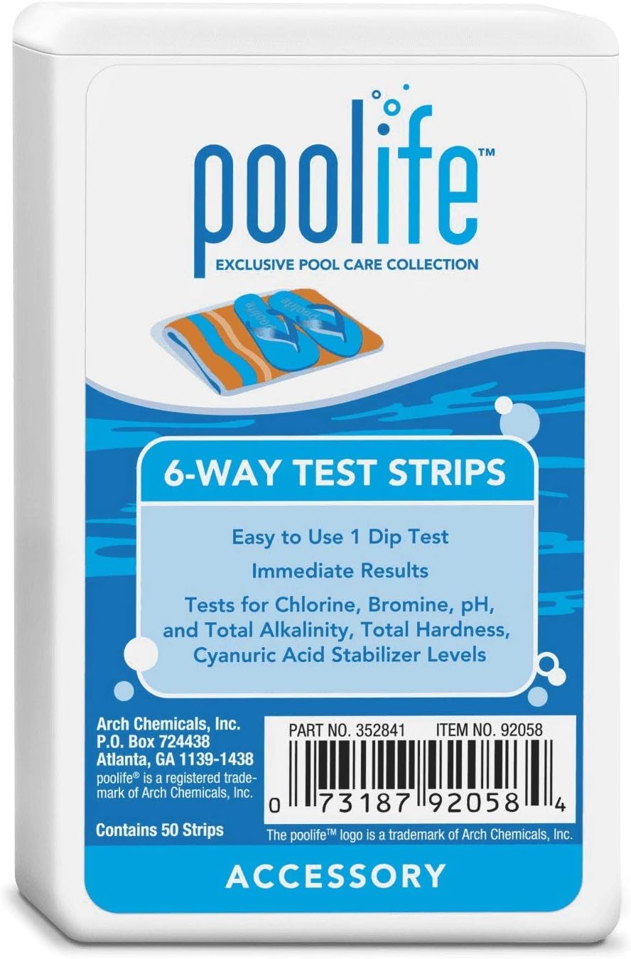 Amazon Com Poolife 6 Way Test Strips Garden Outdoor