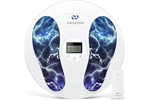 EASEZEN Foot Massager for Neuropathy, TENS & EMS Foot Circulation Stimulator for Pain Relief, 10 Modes and 20 Intensities, Relieve Swelling, Cramps, RLS & Plantar Fasciitis - FSA HSA Eligible