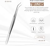 ASM Stainless Steel Dental Tweezers Serrated Surgical Jaws Cotton Pliers Set view 3