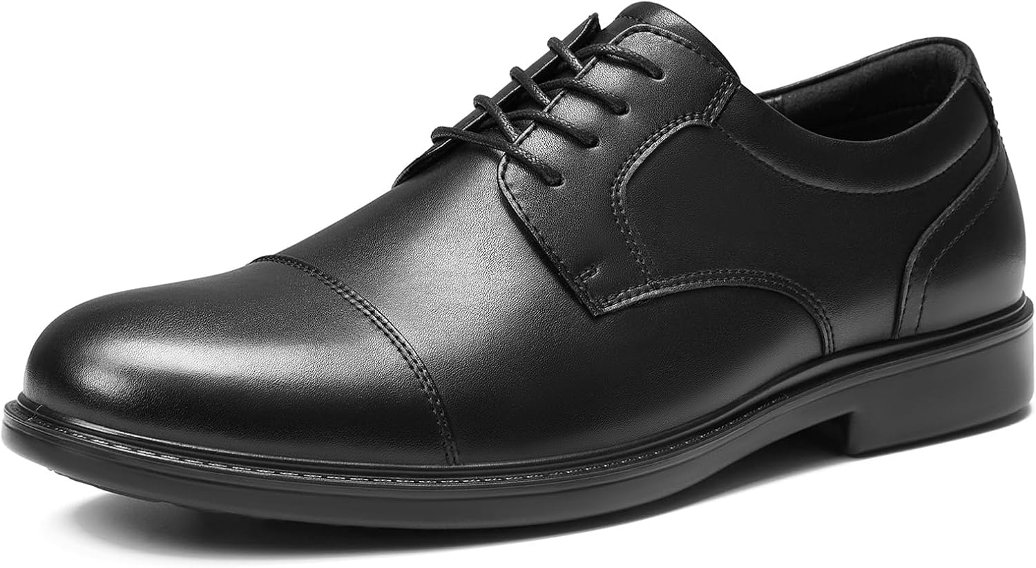 HEEZ Men's Dress Shoes Split Leather, Comfortable Oxford Dress Shoes for Men Non Slip, Lace Up Formal Shoes for Work Business Office