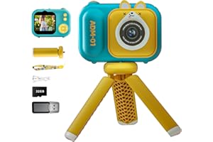 Snowall Kids Camera with Tripod,Christmas Birthday Gifts for Girls/Boys Age 3-9yr,Cute Portable Little Girls/Boys Gifts Kids Camera Toys for 3-12 Year Old Boys/Girls,Selfie Camera for Kids