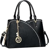 KKXIU Triple Compartments Purses and Handbags for Women Fashion Ladies Satchel Shoulder Top Handle Bag
