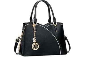 KKXIU Triple Compartments Purses and Handbags for Women Fashion Ladies Satchel Shoulder Top Handle Bag