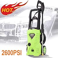 Homdox Electric Pressure Washer, Power Washer with 2600 PSI,1.6GPM, (4) Nozzle Adapter, Longer Cables and Hoses and Detergent Tank,for Cleaning Cars, Houses Driveways, Patios,and More