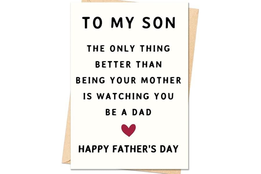 Smithtuy Fathers Day Card Gifts for Son,Father’s Day Cards Gifts Decorations for Son from Mom