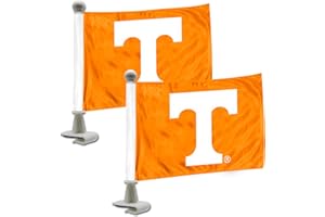 FANMATS 61929 Tennessee Volunteers Ambassador Car Flags - 2 Pack Mini Auto Flags, 4in X 6in, Perfect for Hood or Trunk