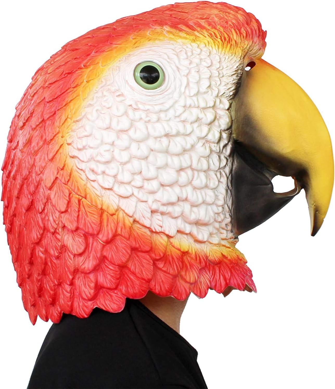 PartyCostume Deluxe Innovative All Saints Costume Meeting Botanical Man Head Mask Parrot, Multicolored, 30x16x28cm