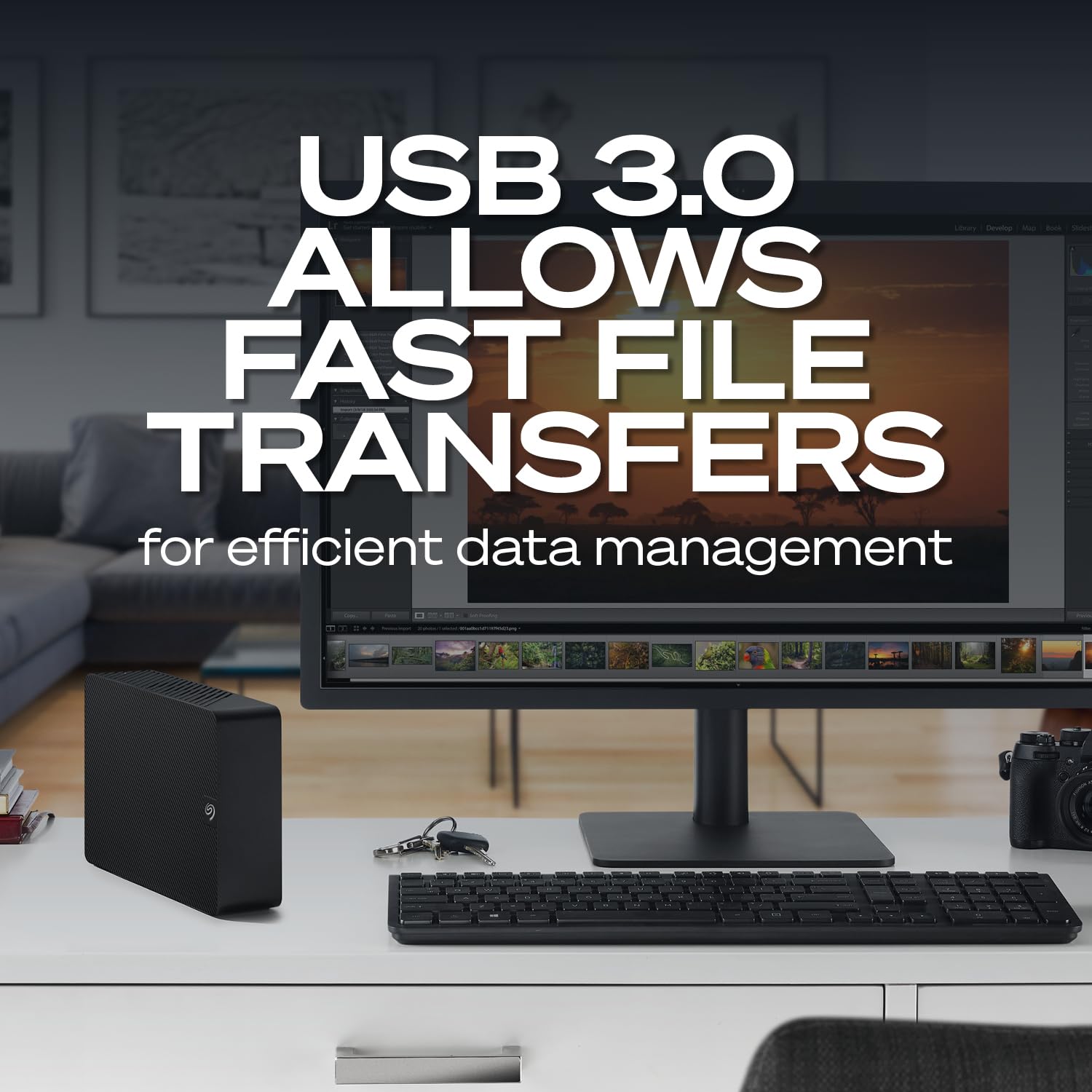 Seagate Expansion Desktop 28TB Externe Festplatte, 3.5 Zoll, USB 3.0, PC & Notebook, inkl. Data Rescue Service (STKP28000400) 7