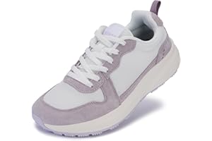 BRONAX Womens Wide Toe Box Athletic Casual Shoes | Suede-Detail Classic Design Sneakers