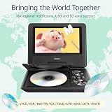 Yoton 9.5 Inch Portable DVD Player with 7.5 Inch Swivel Screen 6 Hours view 2