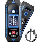 GOTMEET Stud Finder, Rechargeable Wall Scanner with Adjustable Sensitivity | LCD Display, Voice Alerts, Deep Scanning - Accurate Electronic Wall Stud Detector for Wood Metal Studs AC Wires Joists Pipes
