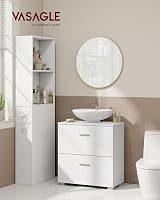 Vasagle CUSTOS Under-Sink Cabinet 2 Drawers 30x60x63.8 cm Cloud White view 2