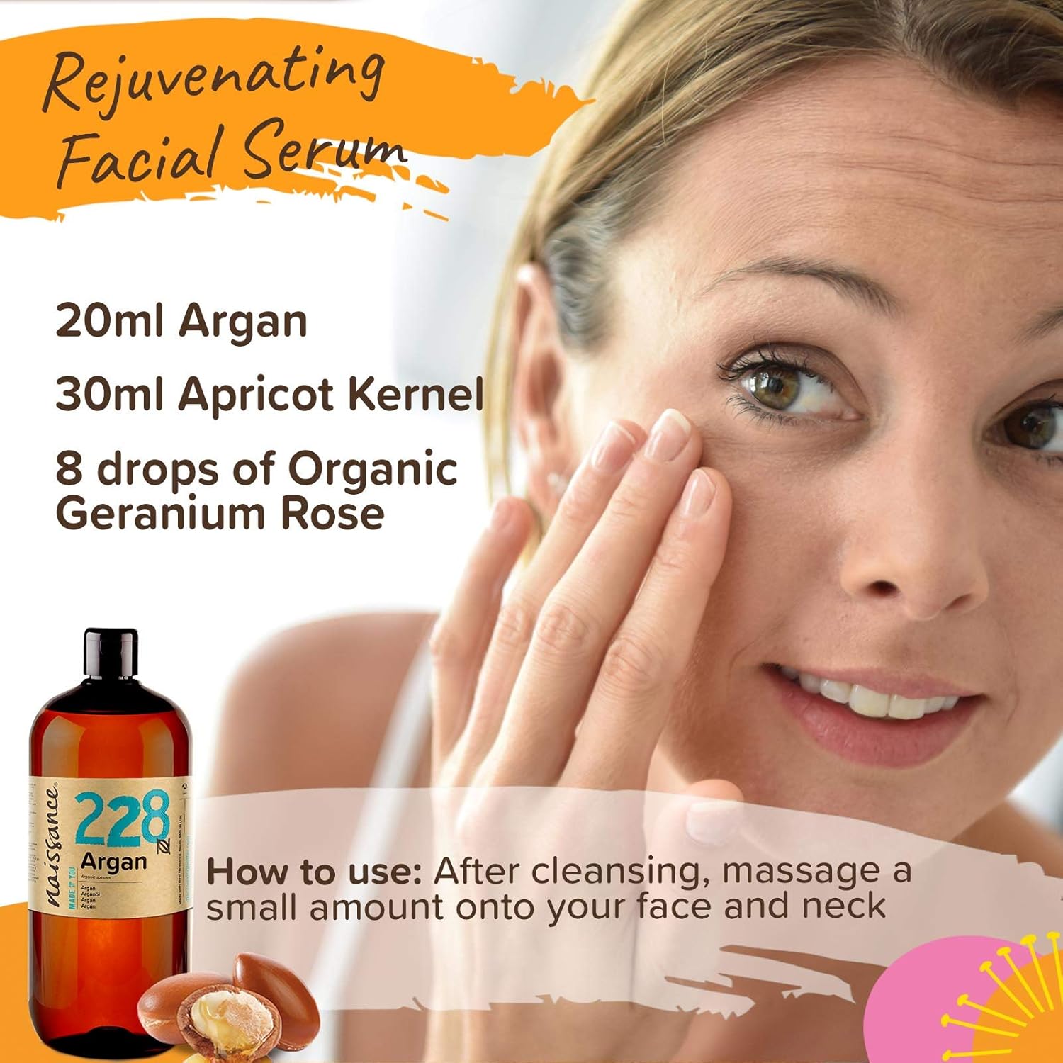 Naissance Argan Oil (no. 228) 900ml, Natural Growth Hair Mask, Anti-Ageing, Antioxidant, Vegan, Growth, Hexane Free, No GMO - Image 3
