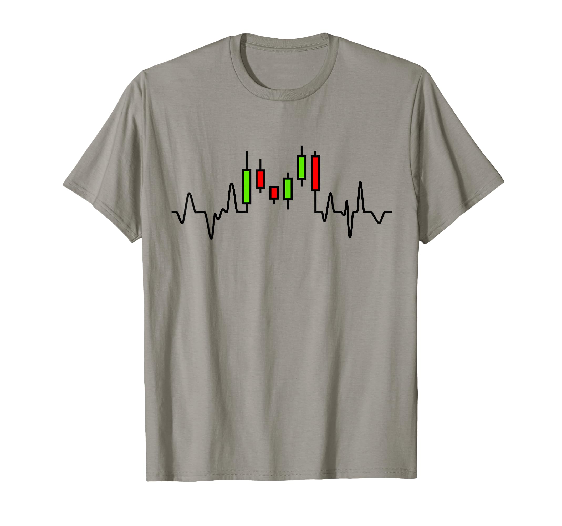 Forex or Stock Trader Candlestick Chart Heartbeat Graph T-Shirt