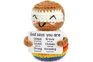 AGANTREE ART Mini Positive Crochet Animals Jesus Gifts Easter Basket Stuffers Christian Gifts for Women Men Religious Spiritual Faith Bible Inspirational Presents Handmade Small God Jesus Cute Easter Stuff Things