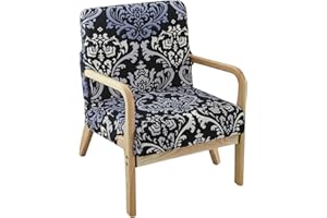 Deisy Dee Printed Mid-Century Modern Chair Cover, Stretch Reading Armchair Covers, Upholstered Living Room Chair Covers (C)