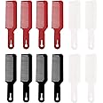 12 Pack Barber Combs - Flat Top Clipper Combs, Heat Resistant, For Clipper-Cuts And Flattops (Black, Red, White)