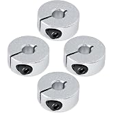 Hordion 4Pcs 6mm Split Shaft Collar, 6mm Bore Diameter, 20mm OD, 8mm Thick | Aluminum One Piece Shaft Locking Collar with M4 Screws