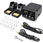 Tekchic 60W Wood Burning Kit, Pyrography Tool with 20 Wire Tips | Professional Wood Burner Pen with Ball Tips, Fast Heating Tool for DIY Wood Crafts, Handmade Gifts, Artists and Beginners