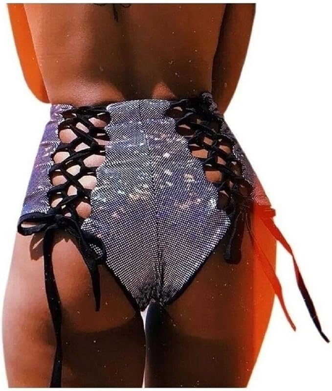 high waisted rave booty shorts