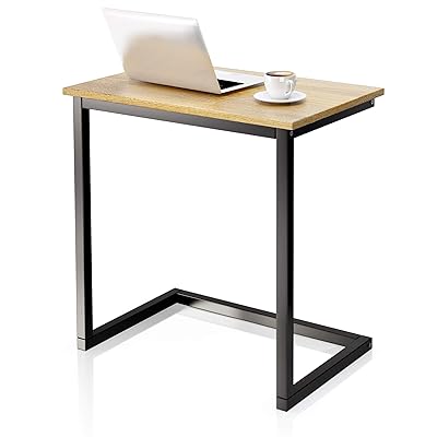 VIPEK Sofa Side End Table Gray Oak, Snack Coffee Tray, 22x14x26.4 Inch