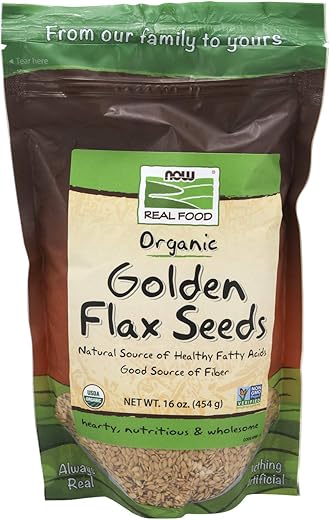 [海外直送品] ナウフーズ　 Golden Flax Seeds Organic 1 lb