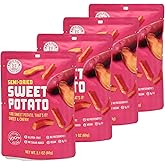 KOKO FARM Semi-Dried Sweet Potato Snack, 2.1 Ounce Bag (Pack of 4), Healthy, Chewy, Vegan, No Added Sugar, No Fat, Gluten Fre