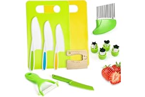 13 Pieces Montessori Kitchen Tools for Toddlers, Kids Cooking Sets, Toddler Safe Cooking Set for Real Cooking with Plastic To