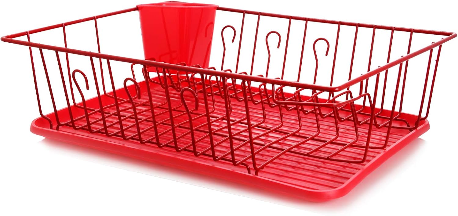 red dish rack amazon