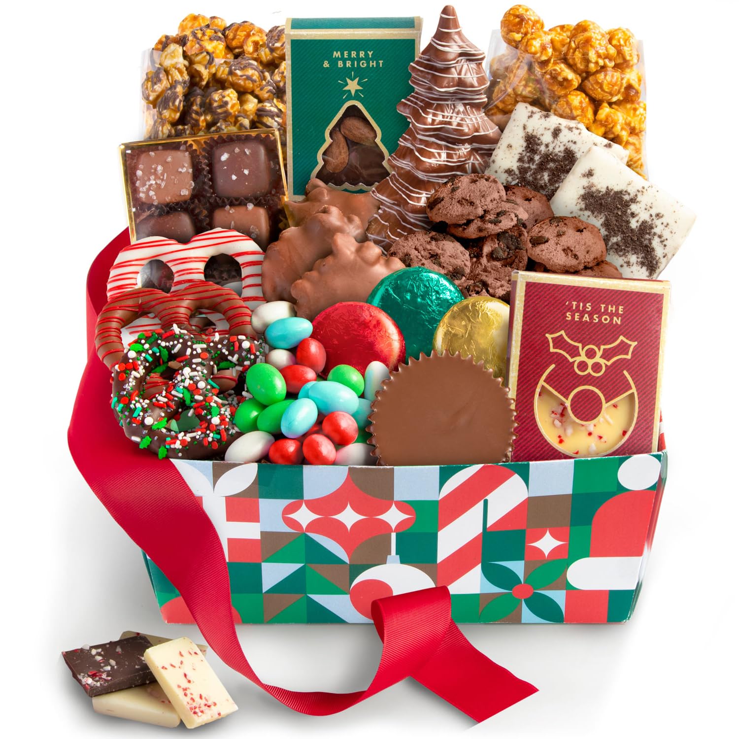 A Gift Inside Christmas Holiday Chocolate Bliss Handmade Assortment Gift Basket Image