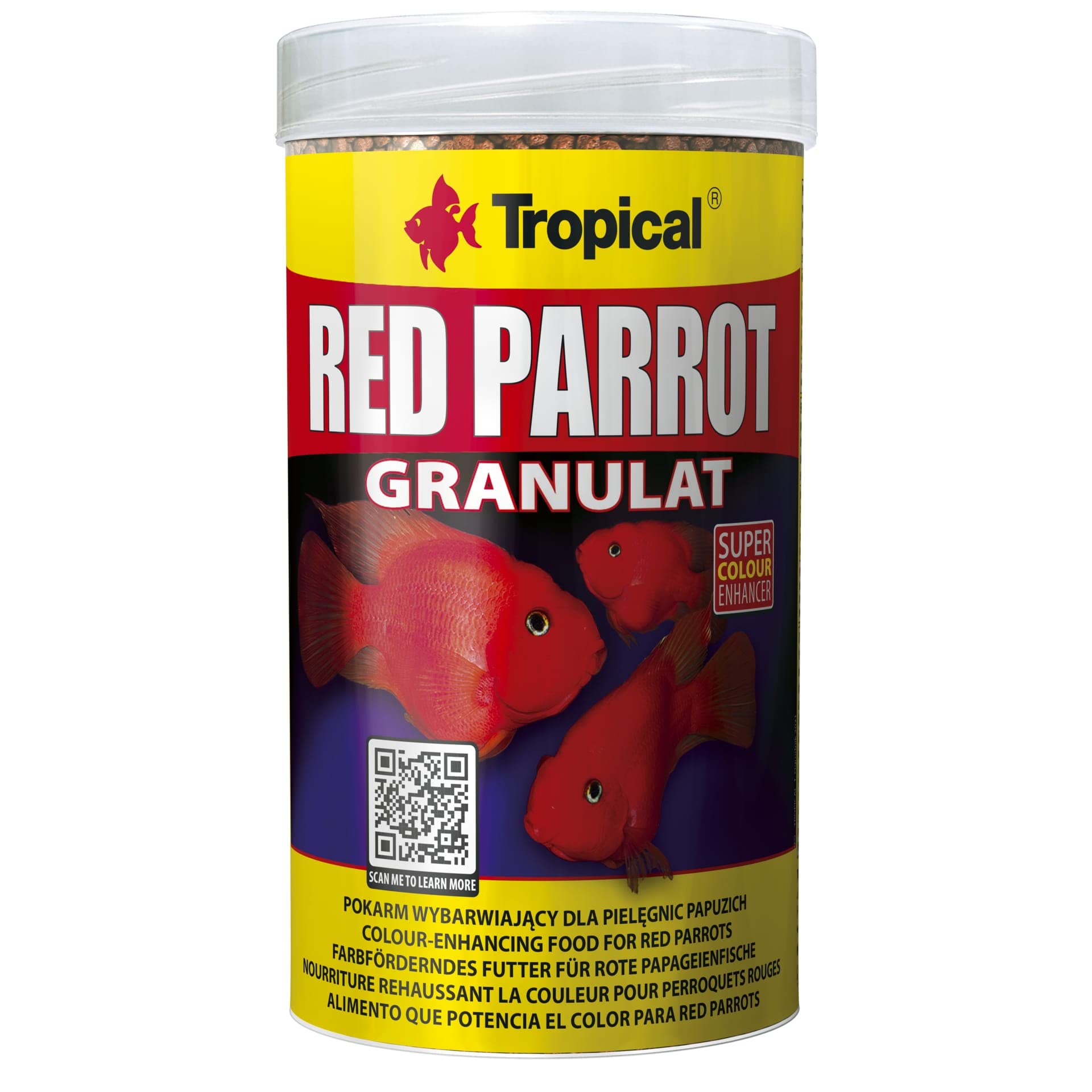 RED PARROT 250ml / 100g - granules - colour-enhancing granules for red parrot & cichlidae fish