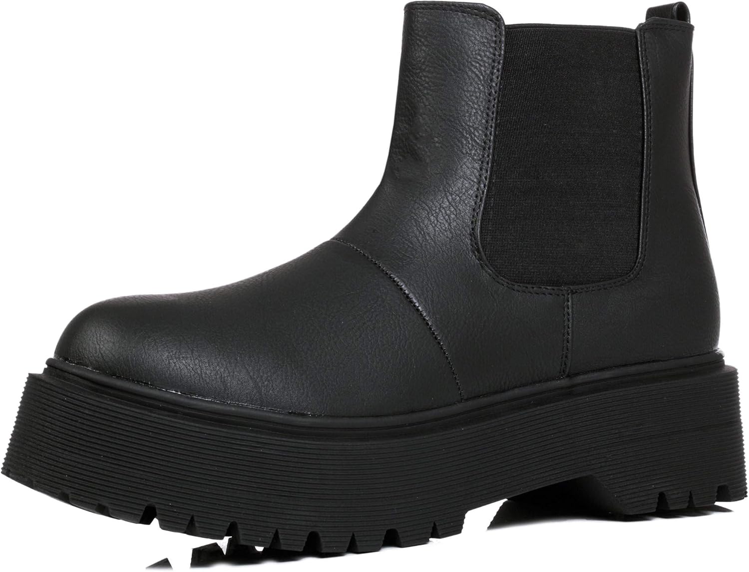 chunky flat chelsea boots