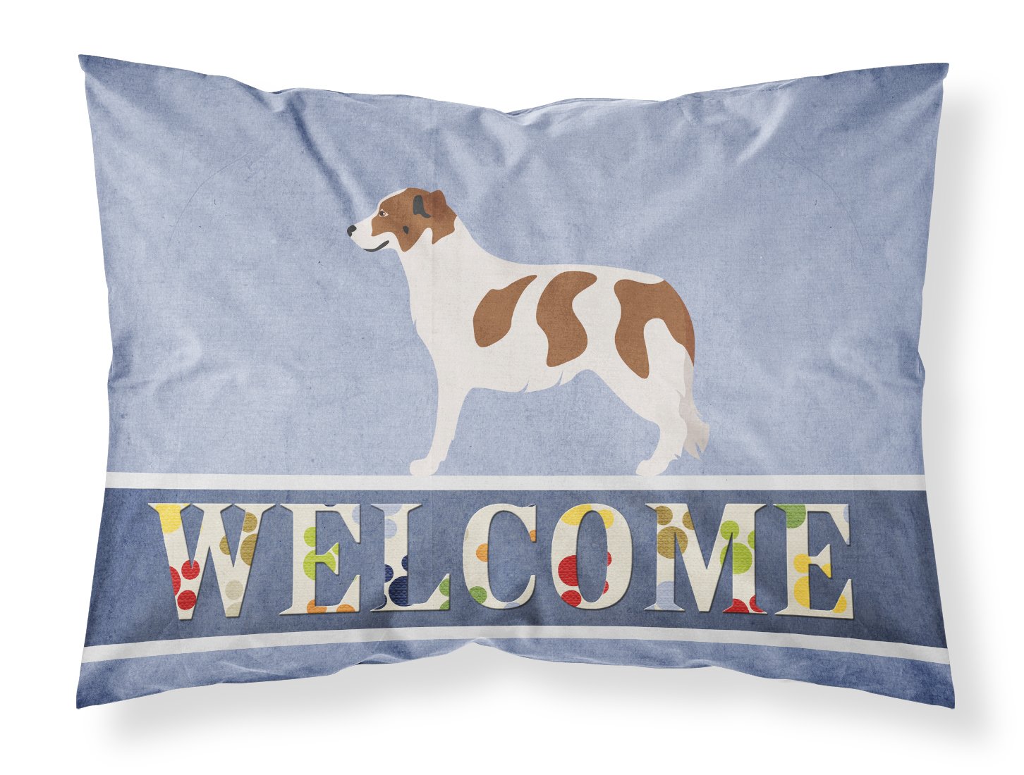 Caroline's Treasures BB8334PILLOWCASE AIDI Atlas Mountain Dog Fabric Standard Pillowcase, Blue Lightweight Super Soft Easy Care Decorative Artwork Pillowcase, Standard