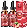 (2 Pack) Magnesium Glycinate Liquid Drops with Citrate & Taurate,Triple Magnesium Complex Supplement with Calcium, Potassium for Energy, Sleep, Muscle, Immune, Sugar Free, Strawberry Flavor, 4 Fl OZ