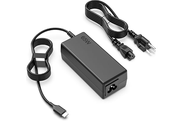 SLE-TECH 65W USB C Laptop Charger Compatible with Lenovo ThinkPad X1 Carbon Gen 6 7 8 9,T14 T15 E14 E15 L13,Yoga 7i 9i C740 C930 C940,Chromebook 100e 300e 500e c330 s330,Type C AC Adapter Power Cord