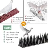Apluskis Upgraded Bird Spikes 20 Pack 6m Outdoor Deterrent Fence Black view 4