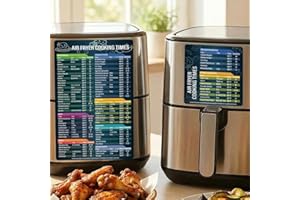 Air Fryer Cook Time Magnet Set (2 Sizes) | Large 10x7 & Compact 5x5 Charts | Complete Kitchen Accessories Bundle